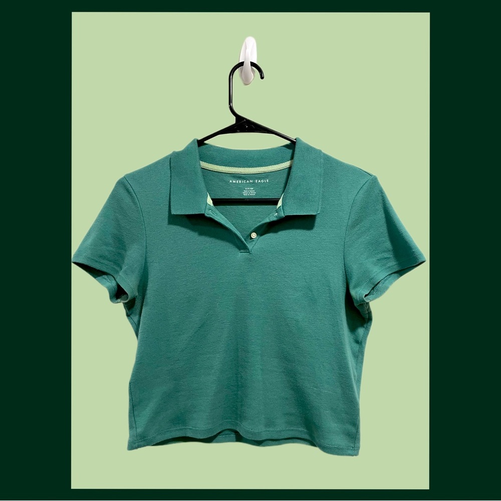 American Eagle Cropped Polo